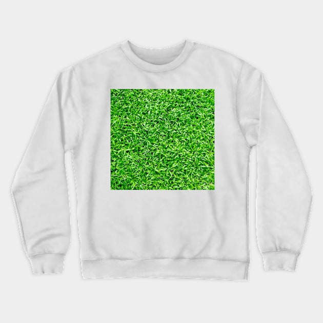 Lush Green Grass Pattern Background Crewneck Sweatshirt by created4heroes